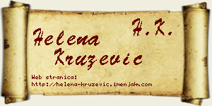 Helena Kružević vizit kartica